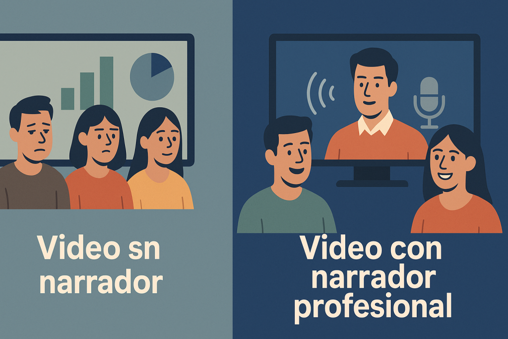 Impacto de una voz narrador en la calidad del video